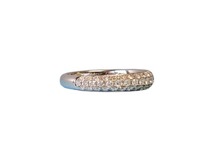 Diamond Band 18k White Gold 1.06tcw White VS Diamonds 2/3 Around - Joseph Diamonds