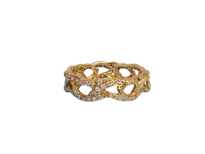 Eternity Band 18k Yellow Gold Ring 2/3tcw white natural diamonds - Joseph Diamonds