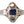 Antique 14k 3 stone Ring Mine Cut Blue Sapphire with Old Euro Diamonds