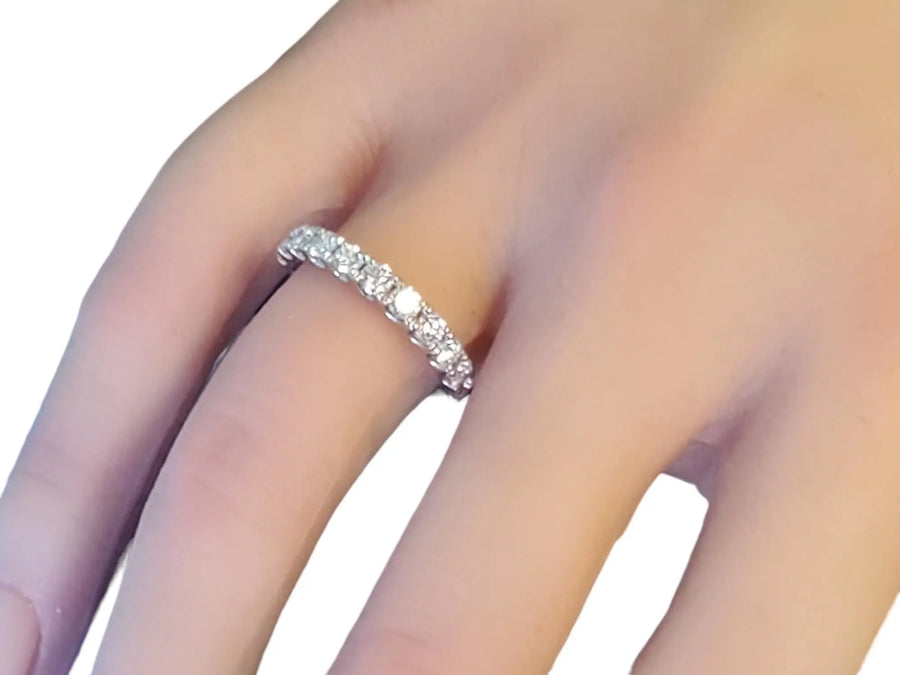 Diamond Band .90tcw 18k White Gold White VS Diamonds New Close Out ring - Joseph Diamonds