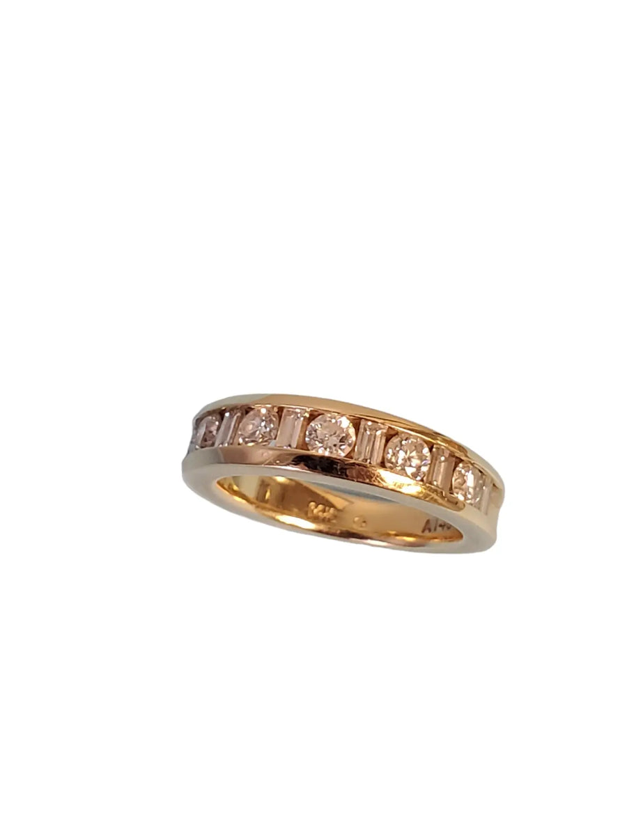 Estate 14k Diamond Band, Ring, .75ctw white VS-SI Round Brilliant Natural Diamon - Joseph Diamonds