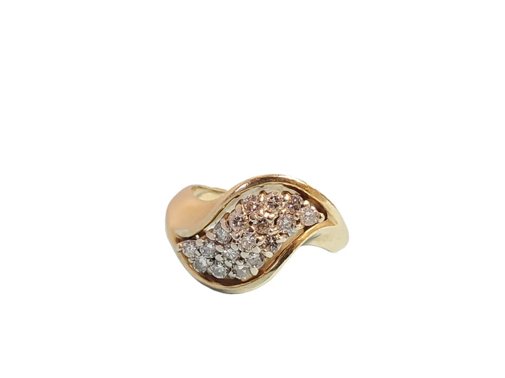 Estate 14k Yellow Gold Diamond Band, Ring, .50ctw I-J VS-SI Round Brill Diamonds - Joseph Diamonds