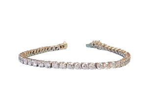 Estate 18k Tennis Bracelet White Gold Diamond Line Bracelet 7.5tcw - Joseph Diamonds