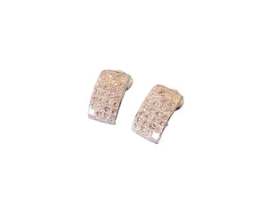 Estate Fine Diamond Earrings 14k White Gold 6.5tcw VS-SI Invisible Set Diamonds - Joseph Diamonds