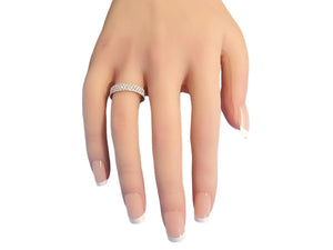 Eternity Band 1.61tcw 3 Row 18k White Gold White VS Diamonds New Close Out ring - Joseph Diamonds