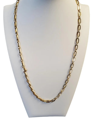 Paper clip chain 14k Yellow Gold Necklace - Joseph Diamonds