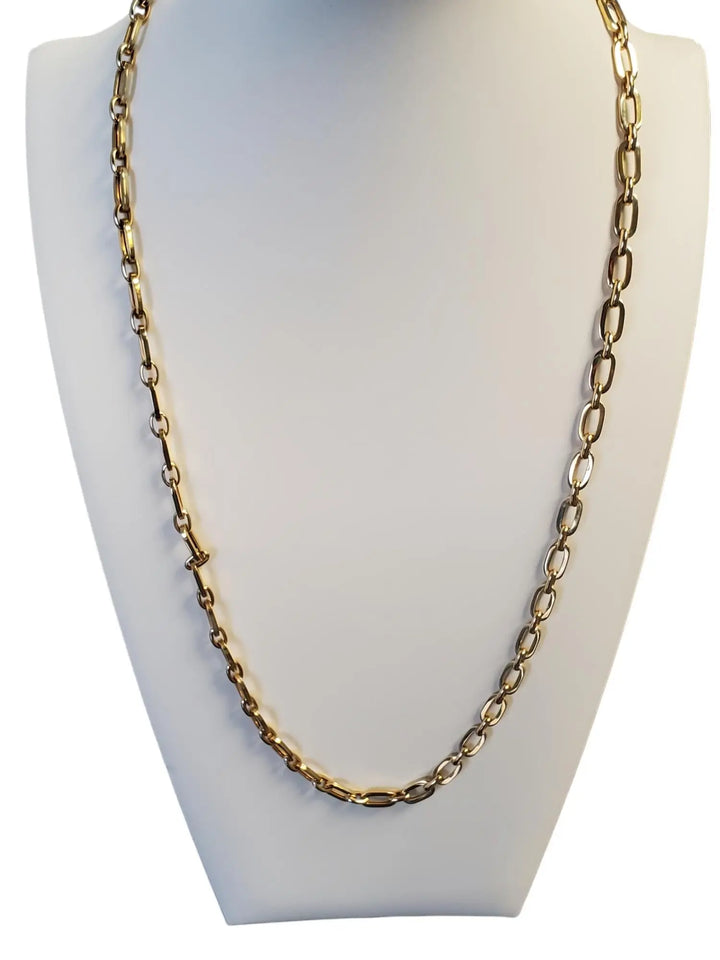 Paper clip chain 14k Yellow Gold Necklace - Joseph Diamonds