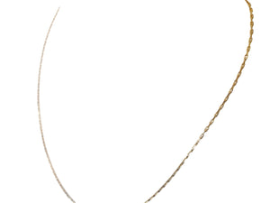 Vintage Italian 14k Chain Yellow Gold Stamped Link Necklace Minimalistic