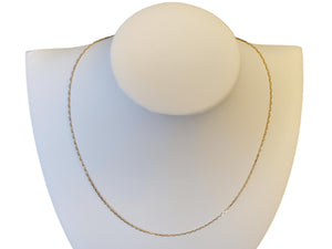 Vintage Italian 14k Chain Yellow Gold Stamped Link Necklace Minimalistic