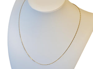 Vintage Italian 14k Chain Yellow Gold Stamped Link Necklace Minimalistic