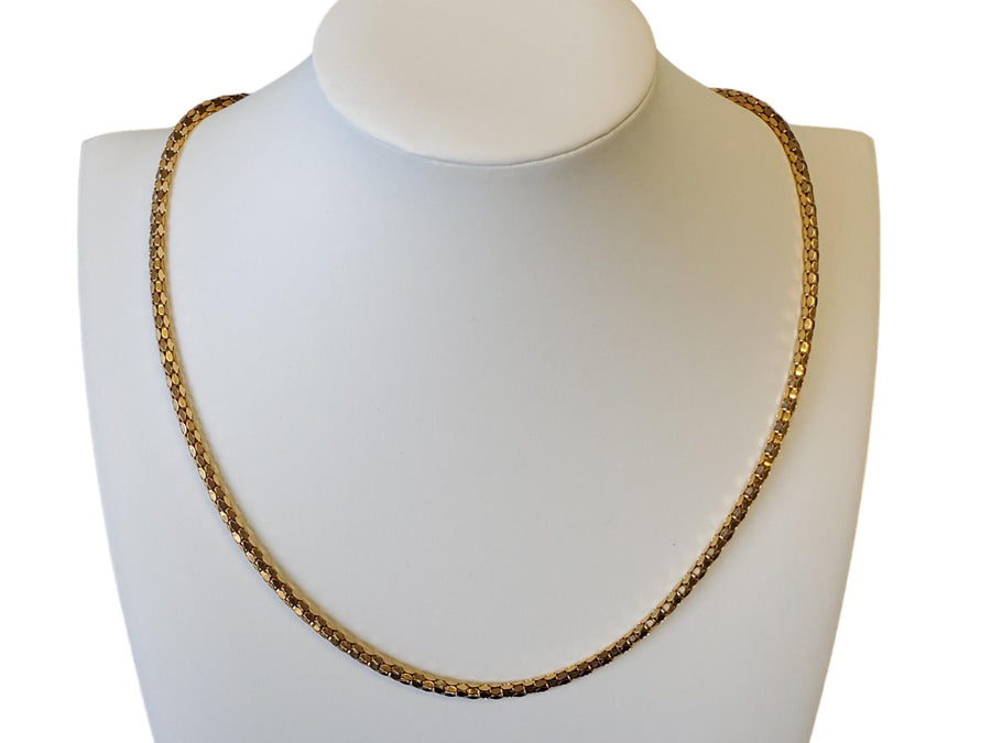 14k Yellow Gold Necklace Articulated 20" Box Chain