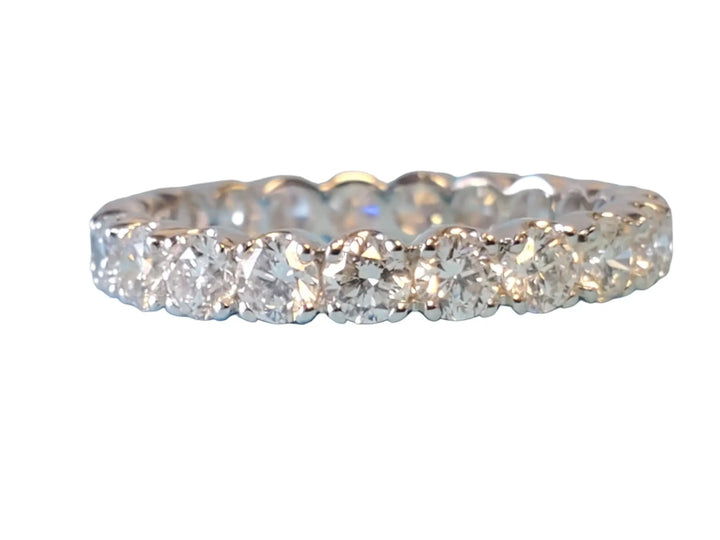 Signed Eternity Band 2.08tcw 18k White Gold White VS Diamonds New Close Out ring - Joseph Diamonds