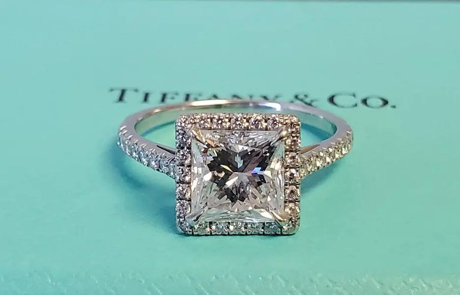 Tiffany & Co. Soleste 1.81tcw Princess Cut Platinum Diamond Ring - Joseph Diamonds