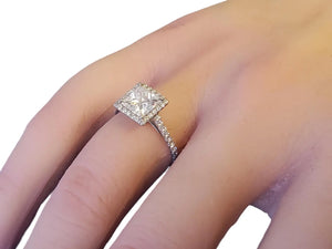 Tiffany & Co. Soleste 1.81tcw Princess Cut Platinum Diamond Ring - Joseph Diamonds