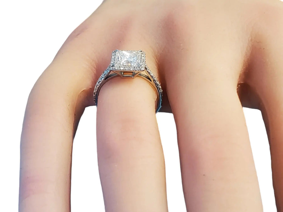 Tiffany & Co. Soleste 1.81tcw Princess Cut Platinum Diamond Ring - Joseph Diamonds